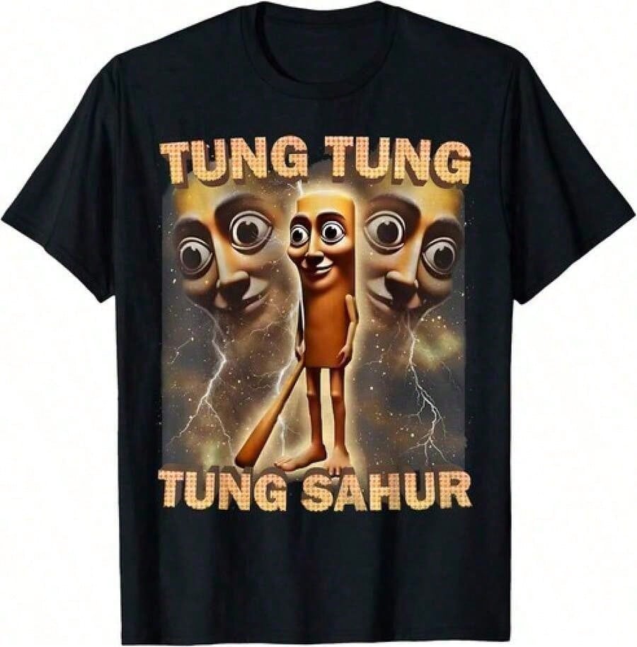 Tung Tung Tung Sahur Funny Brainrot Humor Unisex Cotton Shirt